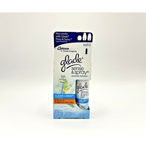 Glade Sense & Spray Automatic Freshener 1 Refill Clean Linen New - Picture 1 of 8